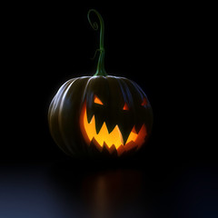 3d rendered illustration of a big, scary, pumpkin