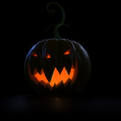 3d rendered illustration of a big, scary, pumpkin