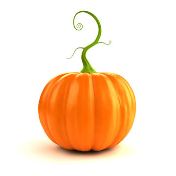 3d rendered illustration of a big, orange, pumpkin