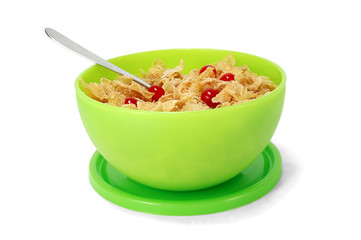 bowl of muesli with berries