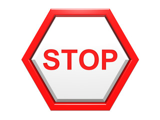 Red traffic stop sign