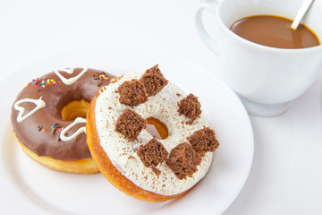 heart donuts and coffee