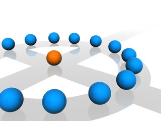 Conceptual network of spheres