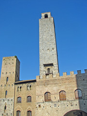 Obraz premium city of San Gimignano in Tuscany with tall tower