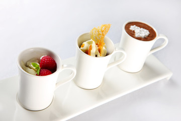 Three desserts