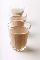 Verres de chocolat chaud
