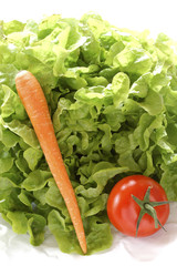 salade, carotte, tomate