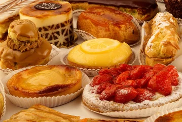 Fotobehang assortiment gâteaux  tartelettes © FOOD-pictures