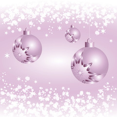 pink bauble and snowflake