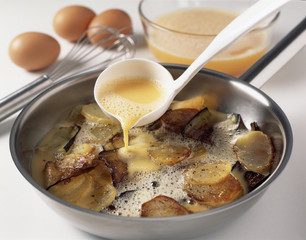  tortilla aux pommes de terre et aux aubergines
