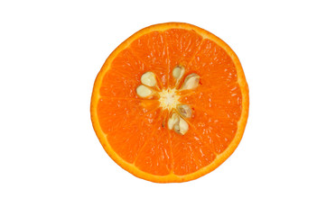 slice of orange. isolated on white.