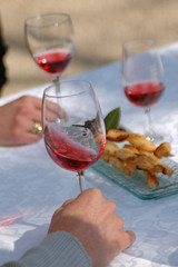 verres de rosé à déguster