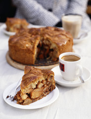 tourte aux pommes et à la cannelle