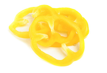 yellow pepper isolated on white background