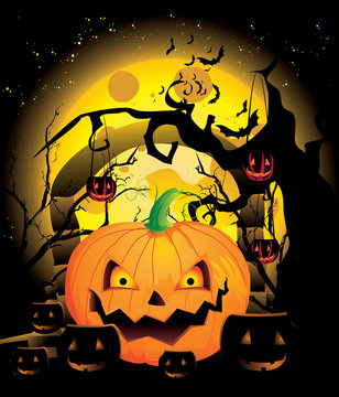 halloween pumpkin vector