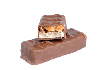 chocolate bar  isolated on white background