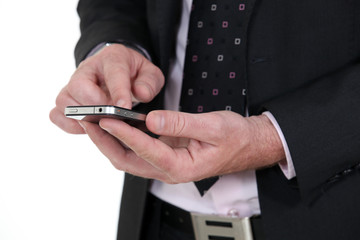 Businessman using a smartphone