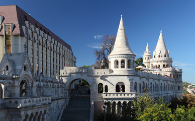 Fisherman Bastion on the Buda Castle hill in Budapest, Hungary