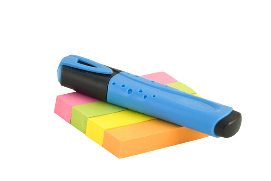 Marker and post-it notes
