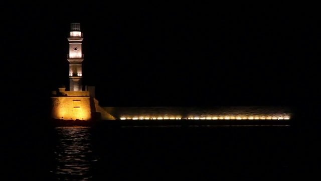 crete chania old port lighthouse