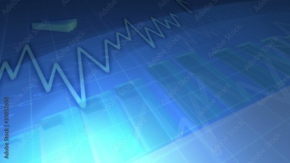 Poster animated economical data with codes