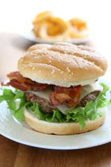 Hamburger with Bacon