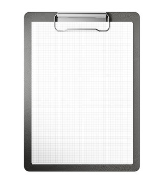 Klemmbrett mit Karopapier
