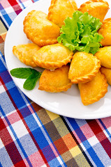 Meat patties in the plate