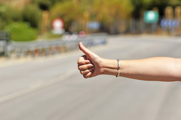 hitchhiking the road