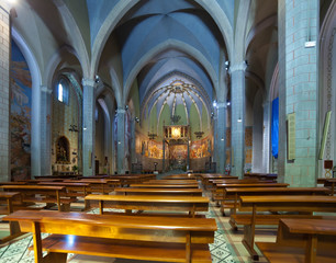 Interior of  catholic church