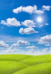 Obraz premium meadow against blue sky