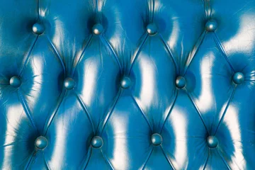 Crédence de cuisine en verre imprimé Cuir texture de cuir bleu pour le fond