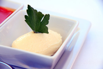 All i oli garlic with olive oil sauce  for toasted bread Spain