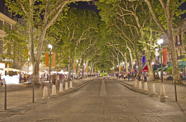 Main street of Aix-en-Provence, south of France