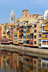 Colorful houses in Girona, Spain