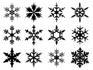 set of snow flakes