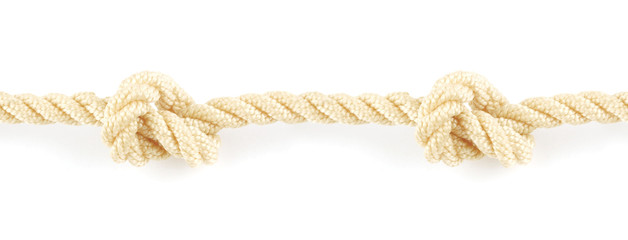 Seamless rope with knot