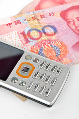 Mobile phone and chinese currency