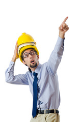 Construction safety concept with builder