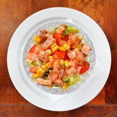 salad with smoked salmon