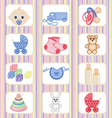 Baby icon collection