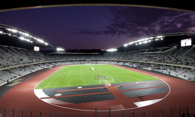 Obraz premium soccer stadium at night