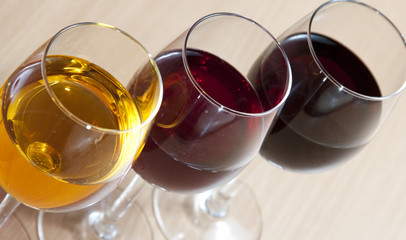 Three Colors of Wine