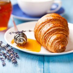 Croissant with lavender honey