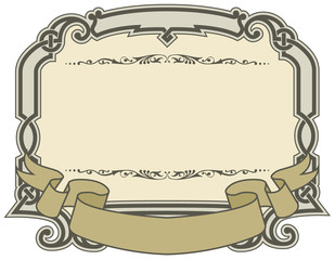 Framework with a pattern in style the Vintage