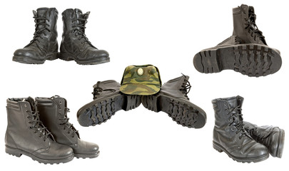 Black Army boots