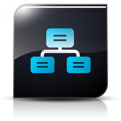 Obraz premium Symbole glossy vectoriel organigramme