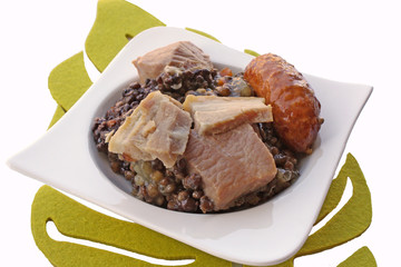 Petit salé aux lentilles