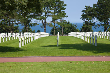 Cementerio junto a la playa de Omaha. Normandía