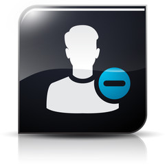 Symbole glossy vectoriel profil supprimer contact
